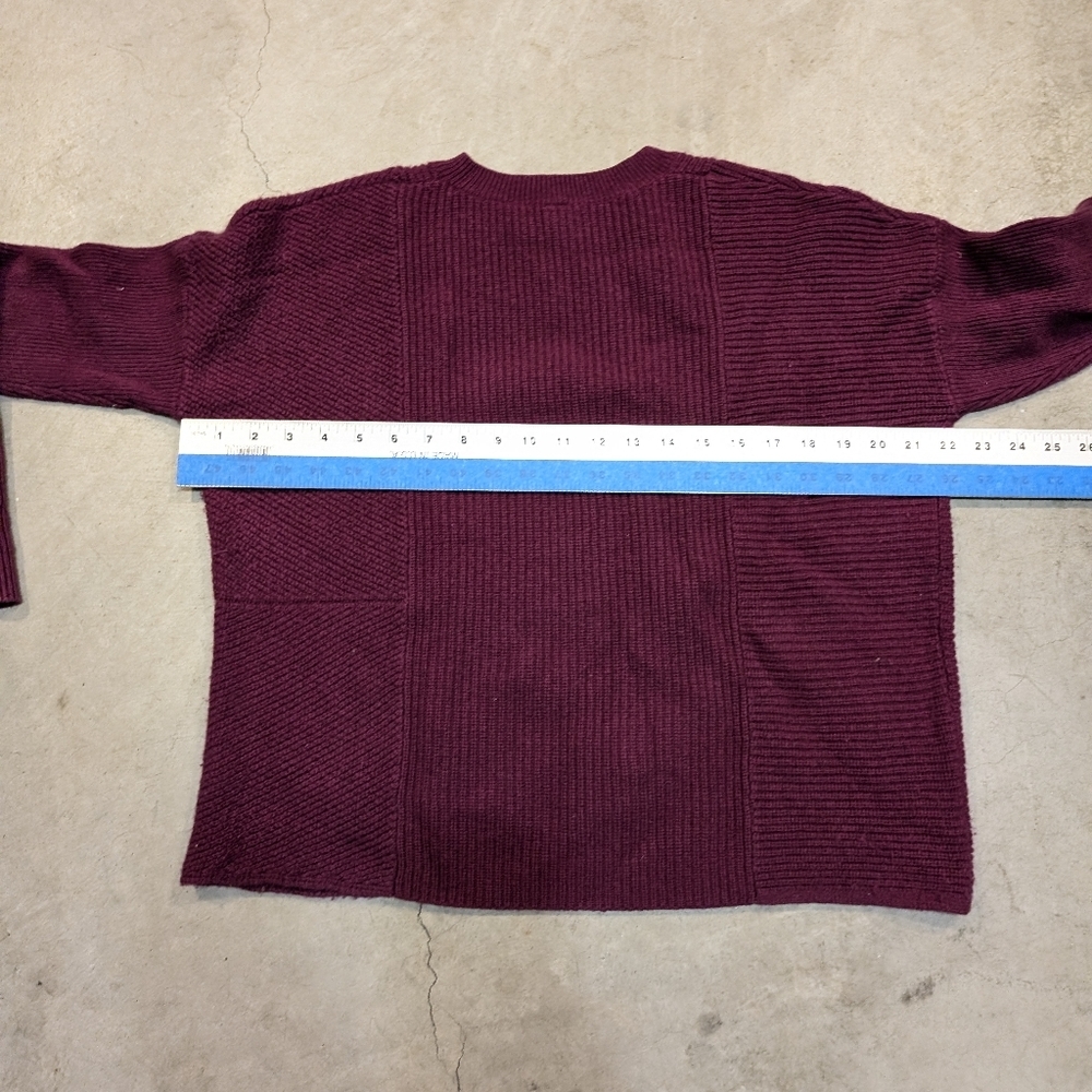 Athleta Turin Wool Women's S Burgundy Sweater Wool/Cashmere Blend - Picture 7 of 7